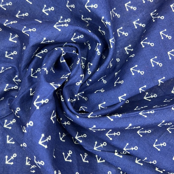 Vintage Angkor Bandana Scarf Royal Blue/White 21” x 21” (53cm x 53cm) - Picture 2 of 7